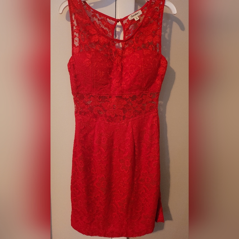 Red cocktail dress
